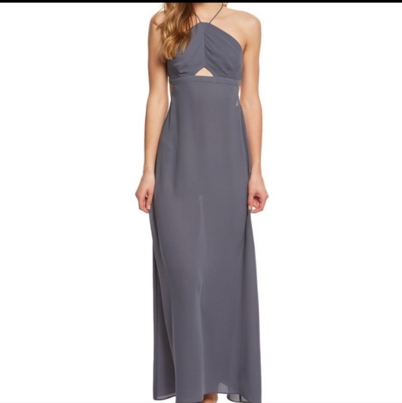 Kennington Backless Slate Blue Maxi Dress - Picture 3 of 4